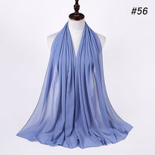 将图片加载到图库查看器,Fashion Plain Bubble Chiffon Scarf Women's Hijab Wrap