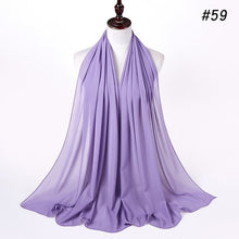 将图片加载到图库查看器,Fashion Plain Bubble Chiffon Scarf Women's Hijab Wrap