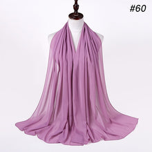 将图片加载到图库查看器,Fashion Plain Bubble Chiffon Scarf Women's Hijab Wrap