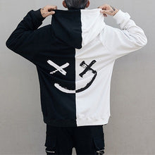 画像をギャラリービューアに読み込む, Men Smile Hoodies 2019 Winter Hip Hop Print Oversized Sweatshirts Fashion Patchwork Unisex Couple Streetwear Men Women Hoodies
