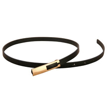 Charger l'image dans la galerie, Black Leather Belt Women Metal Heart Buckle