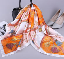 Load image into Gallery viewer, Print Hijab Scarfs Female 90*90 cm Square Shawls and Wraps Scarves For Ladies