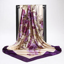 Load image into Gallery viewer, Print Hijab Scarfs Female 90*90 cm Square Shawls and Wraps Scarves For Ladies