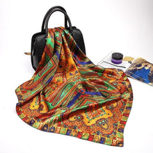 Load image into Gallery viewer, Print Hijab Scarfs Female 90*90 cm Square Shawls and Wraps Scarves For Ladies
