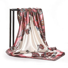 Load image into Gallery viewer, Print Hijab Scarfs Female 90*90 cm Square Shawls and Wraps Scarves For Ladies