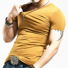Load image into Gallery viewer, Fitness T-shirts Men's V neck