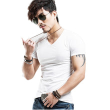 Load image into Gallery viewer, Fitness T-shirts Men's V neck