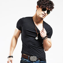 Load image into Gallery viewer, Fitness T-shirts Men's V neck