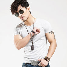 Load image into Gallery viewer, Fitness T-shirts Men's V neck