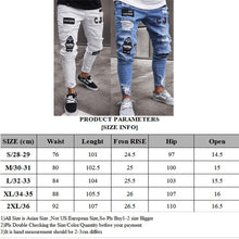 Load image into Gallery viewer, Men Stretchy Ripped Skinny Embroidery Print Jeans