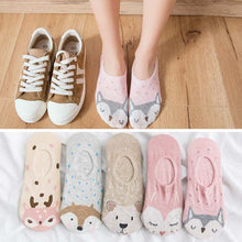 将图片加载到图库查看器,Cute Animal Funny Ankle Socks Cotton invisible socks