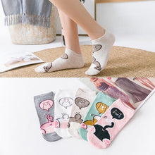 将图片加载到图库查看器,Cute Animal Funny Ankle Socks Cotton invisible socks