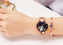 Kép betöltése a galériamegjelenítőbe: Luxury Starry Sky Stainless Steel Bracelet Watches