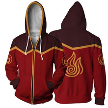 将图片加载到图库查看器,Last Air bender Hoodie 3D Printed Zip Up