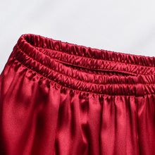 将图片加载到图库查看器,Luxury Pajama suit Satin Silk Pajamas Sets Couple Sleepwear