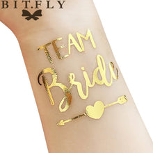 Cargar imagen en el visor de la galería, Bridesmaid Team Temporary Tattoo Bachelorette Party Sticker