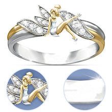 将图片加载到图库查看器,Fairy Angel Cross Heart Ring