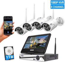 画像をギャラリービューアに読み込む, Wireless Surveillance Camera 1080P CCTV Kit with 10.1" Monitor 2.0MP Outdoor Weatherproof Security Camera 8CH