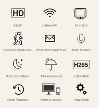 画像をギャラリービューアに読み込む, Wireless Surveillance Camera 1080P CCTV Kit with 10.1" Monitor 2.0MP Outdoor Weatherproof Security Camera 8CH