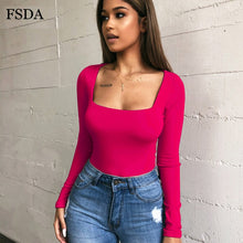 将图片加载到图库查看器,Stylish Long Sleeve Knitted Bodysuit