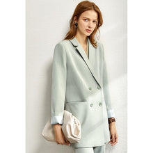 将图片加载到图库查看器,Women Autumn 4 piece set Solid blazer,tanks,high waist pants sold separately