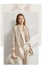 将图片加载到图库查看器,Women Autumn 4 piece set Solid blazer,tanks,high waist pants sold separately
