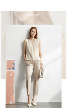 将图片加载到图库查看器,Women Autumn 4 piece set Solid blazer,tanks,high waist pants sold separately