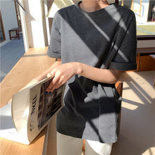 将图片加载到图库查看器,Casual Long Sleeve Loose Bottoming Solid Female Basic Thick Tops