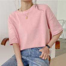 将图片加载到图库查看器,Casual Long Sleeve Loose Bottoming Solid Female Basic Thick Tops