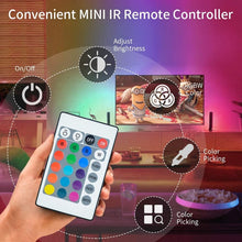 Kép betöltése a galériamegjelenítőbe: LED Strip Light RGB 5050 Bluetooth IR Remote Control