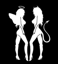Cargar imagen en el visor de la galería, ANGEL DEVIL Sexy Girl fun Personality Car Sticker
