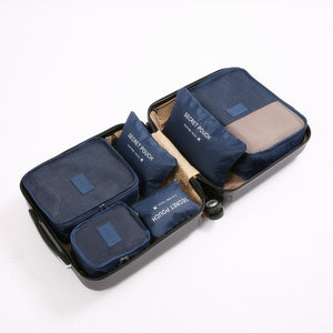 6Pcs/set Travel Organizer Storage Bags Luggage Organizer Clothes Tidy Pouch