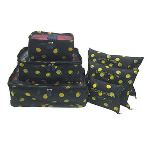 6Pcs/set Travel Organizer Storage Bags Luggage Organizer Clothes Tidy Pouch