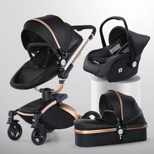 Kép betöltése a galériamegjelenítőbe: Baby Stroller 3 in 1 Luxury Pram For Newborn 360 rotating baby Pushchair shell
