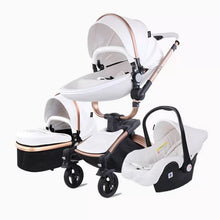 Kép betöltése a galériamegjelenítőbe: Baby Stroller 3 in 1 Luxury Pram For Newborn 360 rotating baby Pushchair shell
