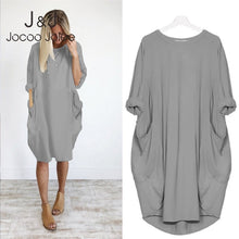 Kép betöltése a galériamegjelenítőbe: Women Casual Loose Dress with Pockets
