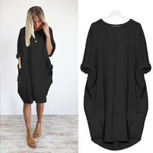 Kép betöltése a galériamegjelenítőbe: Women Casual Loose Dress with Pockets
