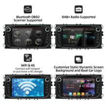 Cargar imagen en el visor de la galería, 2 Din Android 12 Car DVD Multimedia Player GPS Navi For Ford Focus
