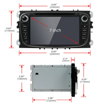 将图片加载到图库查看器，2 Din Android 12 Car DVD Multimedia Player GPS Navi For Ford Focus
