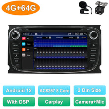 Cargar imagen en el visor de la galería, 2 Din Android 12 Car DVD Multimedia Player GPS Navi For Ford Focus
