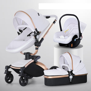 Baby Stroller 3 in 1 Luxury Pram For Newborn 360 rotating baby Pushchair shell