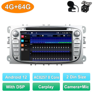 2 Din Android 12 Car DVD Multimedia Player GPS Navi For Ford Focus