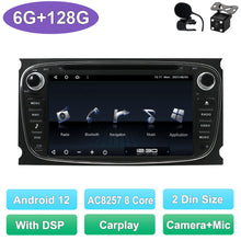 Kép betöltése a galériamegjelenítőbe: 2 Din Android 12 Car DVD Multimedia Player GPS Navi For Ford Focus
