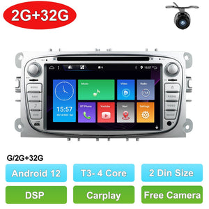 2 Din Android 12 Car DVD Multimedia Player GPS Navi For Ford Focus