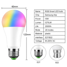 Load image into Gallery viewer, RGB LED Smart Bulb Music Control Apply to IOS /Android
