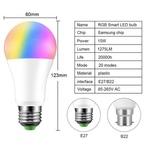 RGB LED Smart Bulb Music Control Apply to IOS /Android