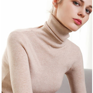 Casual Turtleneck Slim Knitted Sweater