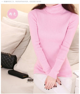 Casual Turtleneck Slim Knitted Sweater