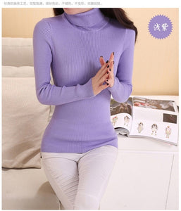 Casual Turtleneck Slim Knitted Sweater