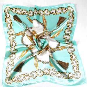 New 50*50 Elegant Spring Printed Silk Scarf